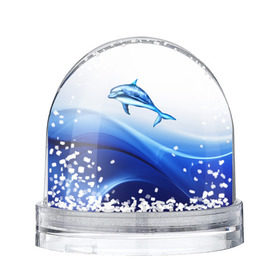 Водяной шар с принтом Дельфин в Санкт-Петербурге, Пластик | Изображение внутри шара печатается на глянцевой фотобумаге с двух сторон | дельфин | море | рыбка