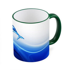 Кружка 3D с принтом Дельфин в Санкт-Петербурге, керамика | ёмкость 330 мл | Тематика изображения на принте: дельфин | море | рыбка