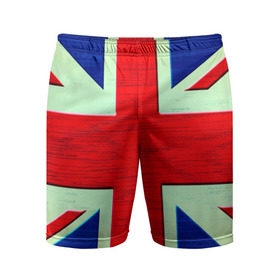 Мужские шорты 3D спортивные с принтом Англия в Санкт-Петербурге,  |  | англия | модные | популярные | прикольные | стена | флаг
