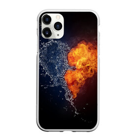 Чехол для iPhone 11 Pro матовый с принтом Water and flames heart в Санкт-Петербурге, Силикон |  | Тематика изображения на принте: вода | огонь огонь и вода | пар | прикольное | разное | сердце
