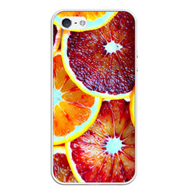 Чехол силиконовый для Телефон Apple iPhone 5/5S с принтом Цитрус в Санкт-Петербурге, Силикон | Область печати: задняя сторона чехла, без боковых панелей | апельсин | фрукты | цитрус