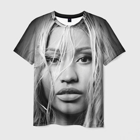 Мужская футболка 3D с принтом Ники Минаж в Санкт-Петербурге, 100% полиэфир | прямой крой, круглый вырез горловины, длина до линии бедер | onika tanya maraj | автор исполнитель | актриса | американская | ники минаж | певица | рэпер