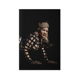 Обложка для паспорта матовая кожа с принтом Ники Минаж в Санкт-Петербурге, натуральная матовая кожа | размер 19,3 х 13,7 см; прозрачные пластиковые крепления | onika tanya maraj | автор исполнитель | актриса | американская | ники минаж | певица | рэпер