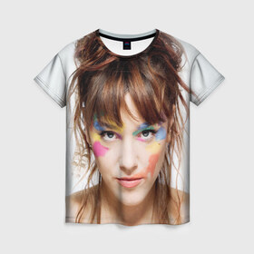 Женская футболка 3D с принтом Zaz в Санкт-Петербурге, 100% полиэфир ( синтетическое хлопкоподобное полотно) | прямой крой, круглый вырез горловины, длина до линии бедер | Тематика изображения на принте: 