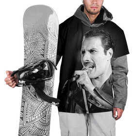 Накидка на куртку 3D с принтом Фредди Меркьюри в Санкт-Петербурге, 100% полиэстер |  | Тематика изображения на принте: freddie mercury | queen. | автор песен | британский | вокалист | певец | рок группа | фредди меркьюри