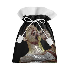 Подарочный 3D мешок с принтом Фредди Меркьюри в Санкт-Петербурге, 100% полиэстер | Размер: 29*39 см | Тематика изображения на принте: freddie mercury | queen. | автор песен | британский | вокалист | певец | рок группа | фредди меркьюри