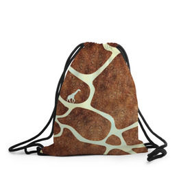 Рюкзак-мешок 3D с принтом Жирафик в Санкт-Петербурге, 100% полиэстер | плотность ткани — 200 г/м2, размер — 35 х 45 см; лямки — толстые шнурки, застежка на шнуровке, без карманов и подкладки | жираф | жирафик | текстуры