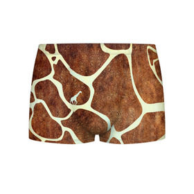Мужские трусы 3D с принтом Жирафик в Санкт-Петербурге, 50% хлопок, 50% полиэстер | классическая посадка, на поясе мягкая тканевая резинка | жираф | жирафик | текстуры