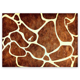 Поздравительная открытка с принтом Жирафик в Санкт-Петербурге, 100% бумага | плотность бумаги 280 г/м2, матовая, на обратной стороне линовка и место для марки
 | Тематика изображения на принте: жираф | жирафик | текстуры