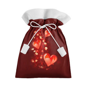 Подарочный 3D мешок с принтом Сердца в Санкт-Петербурге, 100% полиэстер | Размер: 29*39 см | love is | девушкам | любовь | сердца