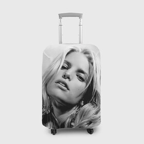 Чехол для чемодана 3D с принтом Джессика Симпсон в Санкт-Петербурге, 86% полиэфир, 14% спандекс | двустороннее нанесение принта, прорези для ручек и колес | jessica ann simpson | актриса | американская певица | джессика энн симпсон | телеведущая и дизайнер