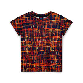 Детская футболка 3D с принтом Плетение в Санкт-Петербурге, 100% гипоаллергенный полиэфир | прямой крой, круглый вырез горловины, длина до линии бедер, чуть спущенное плечо, ткань немного тянется | Тематика изображения на принте: red | красный | новые | плетение | прикольные | текстуры