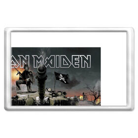 Магнит 45*70 с принтом Iron Maiden в Санкт-Петербурге, Пластик | Размер: 78*52 мм; Размер печати: 70*45 | iron maiden | rock | рок | череп