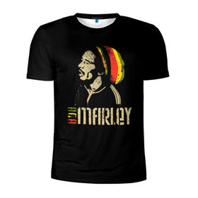 Мужская футболка 3D спортивная с принтом Bob Marley в Санкт-Петербурге, 100% полиэстер с улучшенными характеристиками | приталенный силуэт, круглая горловина, широкие плечи, сужается к линии бедра | bob marley | боб марли | музыка | регги | ямайка