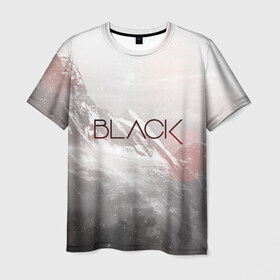 Мужская футболка 3D с принтом BLACK в Санкт-Петербурге, 100% полиэфир | прямой крой, круглый вырез горловины, длина до линии бедер | минимум деталей   это тренд современной молодежной моды. | минимум слов
