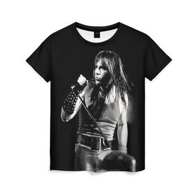 Женская футболка 3D с принтом Sing в Санкт-Петербурге, 100% полиэфир ( синтетическое хлопкоподобное полотно) | прямой крой, круглый вырез горловины, длина до линии бедер | iron maiden | rock | рок | череп