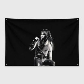 Флаг-баннер с принтом Sing в Санкт-Петербурге, 100% полиэстер | размер 67 х 109 см, плотность ткани — 95 г/м2; по краям флага есть четыре люверса для крепления | iron maiden | rock | рок | череп