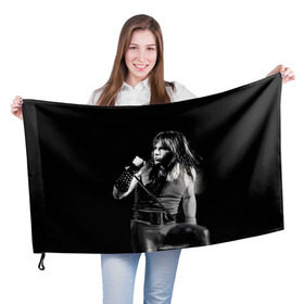 Флаг 3D с принтом Sing в Санкт-Петербурге, 100% полиэстер | плотность ткани — 95 г/м2, размер — 67 х 109 см. Принт наносится с одной стороны | iron maiden | rock | рок | череп