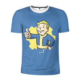 Мужская футболка 3D спортивная с принтом Fallout в Санкт-Петербурге, 100% полиэстер с улучшенными характеристиками | приталенный силуэт, круглая горловина, широкие плечи, сужается к линии бедра | Тематика изображения на принте: fallout | фалаут