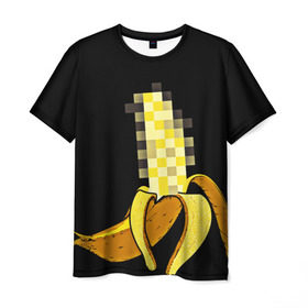 Мужская футболка 3D с принтом Банан 18+ в Санкт-Петербурге, 100% полиэфир | прямой крой, круглый вырез горловины, длина до линии бедер | банан | большой банан | ххх