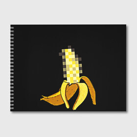 Альбом для рисования с принтом Банан 18+ в Санкт-Петербурге, 100% бумага
 | матовая бумага, плотность 200 мг. | Тематика изображения на принте: банан | большой банан | ххх