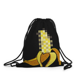 Рюкзак-мешок 3D с принтом Банан 18+ в Санкт-Петербурге, 100% полиэстер | плотность ткани — 200 г/м2, размер — 35 х 45 см; лямки — толстые шнурки, застежка на шнуровке, без карманов и подкладки | банан | большой банан | ххх
