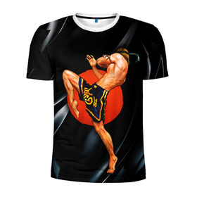 Мужская футболка 3D спортивная с принтом Muay thai 4 в Санкт-Петербурге, 100% полиэстер с улучшенными характеристиками | приталенный силуэт, круглая горловина, широкие плечи, сужается к линии бедра | muay thai