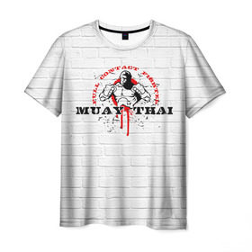 Мужская футболка 3D с принтом Muay thai 7 в Санкт-Петербурге, 100% полиэфир | прямой крой, круглый вырез горловины, длина до линии бедер | muay thai