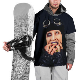 Накидка на куртку 3D с принтом Mаrilyn Manson в Санкт-Петербурге, 100% полиэстер |  | mаrilyn manson