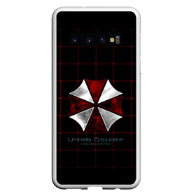 Чехол для Samsung Galaxy S10 с принтом Umbrella Corporation - 2 в Санкт-Петербурге, Силикон | Область печати: задняя сторона чехла, без боковых панелей | Тематика изображения на принте: resident evil | зомби