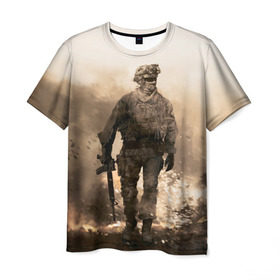 Мужская футболка 3D с принтом Call of Duty в Санкт-Петербурге, 100% полиэфир | прямой крой, круглый вырез горловины, длина до линии бедер | call of duty | cod | modern | mw2 | warfare