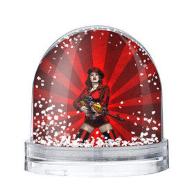 Водяной шар с принтом Red alert в Санкт-Петербурге, Пластик | Изображение внутри шара печатается на глянцевой фотобумаге с двух сторон | Тематика изображения на принте: девушка | оружие | снайпер | ссср