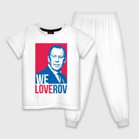 Детская пижама хлопок с принтом LoveRov в Санкт-Петербурге, 100% хлопок |  брюки и футболка прямого кроя, без карманов, на брюках мягкая резинка на поясе и по низу штанин
 | lavrov | loverov | russia | sergey