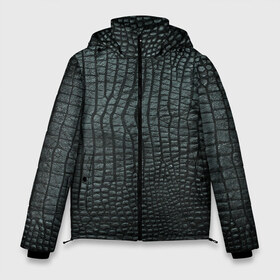 Мужская зимняя куртка 3D с принтом Кожа крокодила в Санкт-Петербурге, верх — 100% полиэстер; подкладка — 100% полиэстер; утеплитель — 100% полиэстер | длина ниже бедра, свободный силуэт Оверсайз. Есть воротник-стойка, отстегивающийся капюшон и ветрозащитная планка. 

Боковые карманы с листочкой на кнопках и внутренний карман на молнии. | кожа | кожа крокодила