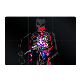 Магнитный плакат 3Х2 с принтом Скелет в Санкт-Петербурге, Полимерный материал с магнитным слоем | 6 деталей размером 9*9 см | bodyart | faceart | helloween | аквагрим | боди арт | бодиарт | замок | ключ | неоновый | свет | сердце | скелет | фейсарт | хэллоуин | череп