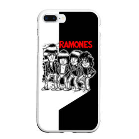 Чехол для iPhone 7Plus/8 Plus матовый с принтом Ramones 1 в Санкт-Петербурге, Силикон | Область печати: задняя сторона чехла, без боковых панелей | Тематика изображения на принте: joey ramone | punk | джоуи рамон | панк | рамонез | рамонес