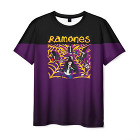 Мужская футболка 3D с принтом Ramones 4 в Санкт-Петербурге, 100% полиэфир | прямой крой, круглый вырез горловины, длина до линии бедер | Тематика изображения на принте: joey ramone | punk | джоуи рамон | панк | рамонез | рамонес