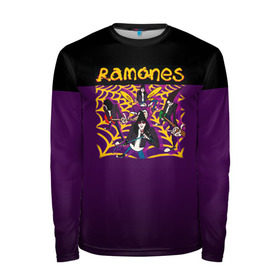 Мужской лонгслив 3D с принтом Ramones 4 в Санкт-Петербурге, 100% полиэстер | длинные рукава, круглый вырез горловины, полуприлегающий силуэт | Тематика изображения на принте: joey ramone | punk | джоуи рамон | панк | рамонез | рамонес