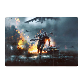 Магнитный плакат 3Х2 с принтом Battlefield в Санкт-Петербурге, Полимерный материал с магнитным слоем | 6 деталей размером 9*9 см | battlefield | батла | батлфилд | игра