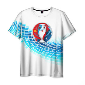 Мужская футболка 3D с принтом Евро 2016 4 в Санкт-Петербурге, 100% полиэфир | прямой крой, круглый вырез горловины, длина до линии бедер | Тематика изображения на принте: 