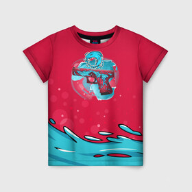 Детская футболка 3D с принтом Water Elemental в Санкт-Петербурге, 100% гипоаллергенный полиэфир | прямой крой, круглый вырез горловины, длина до линии бедер, чуть спущенное плечо, ткань немного тянется | 
