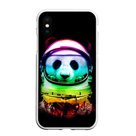 Чехол для iPhone XS Max матовый с принтом Панда космонавт в Санкт-Петербурге, Силикон | Область печати: задняя сторона чехла, без боковых панелей | Тематика изображения на принте: астронавт | звезды | космонавт | космос | панда | радуга