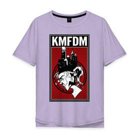 Мужская футболка хлопок Oversize с принтом KMFDM 2013 в Санкт-Петербурге, 100% хлопок | свободный крой, круглый ворот, “спинка” длиннее передней части | industrial | город | крик