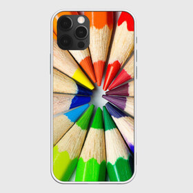 Чехол для iPhone 12 Pro Max с принтом Карандаши в Санкт-Петербурге, Силикон |  | карандаш | радуга | разноцветная | цветная