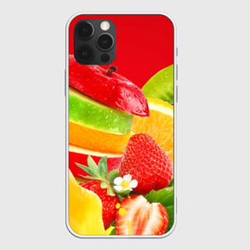 Чехол для iPhone 12 Pro Max с принтом Фрукты в Санкт-Петербурге, Силикон |  | Тематика изображения на принте: fresh | апедьсин | киви | клубника | пузыри | сок | фреш | фрукты | яблоко | ягоды