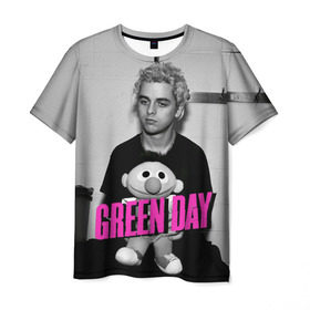 Мужская футболка 3D с принтом Green Day в Санкт-Петербурге, 100% полиэфир | прямой крой, круглый вырез горловины, длина до линии бедер | green day | грин дей | зеленый день