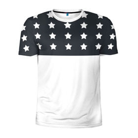 Мужская футболка 3D спортивная с принтом Stars в Санкт-Петербурге, 100% полиэстер с улучшенными характеристиками | приталенный силуэт, круглая горловина, широкие плечи, сужается к линии бедра | one | pilots | twenty | звезда | звезды