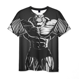 Мужская футболка 3D с принтом bodybuilder в Санкт-Петербурге, 100% полиэфир | прямой крой, круглый вырез горловины, длина до линии бедер | 