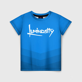 Детская футболка 3D с принтом Luminosity в Санкт-Петербурге, 100% гипоаллергенный полиэфир | прямой крой, круглый вырез горловины, длина до линии бедер, чуть спущенное плечо, ткань немного тянется | csgo | esports | gaming | lg | luminosity | ксго