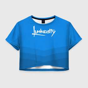 Женская футболка 3D укороченная с принтом Luminosity в Санкт-Петербурге, 100% полиэстер | круглая горловина, длина футболки до линии талии, рукава с отворотами | csgo | esports | gaming | lg | luminosity | ксго